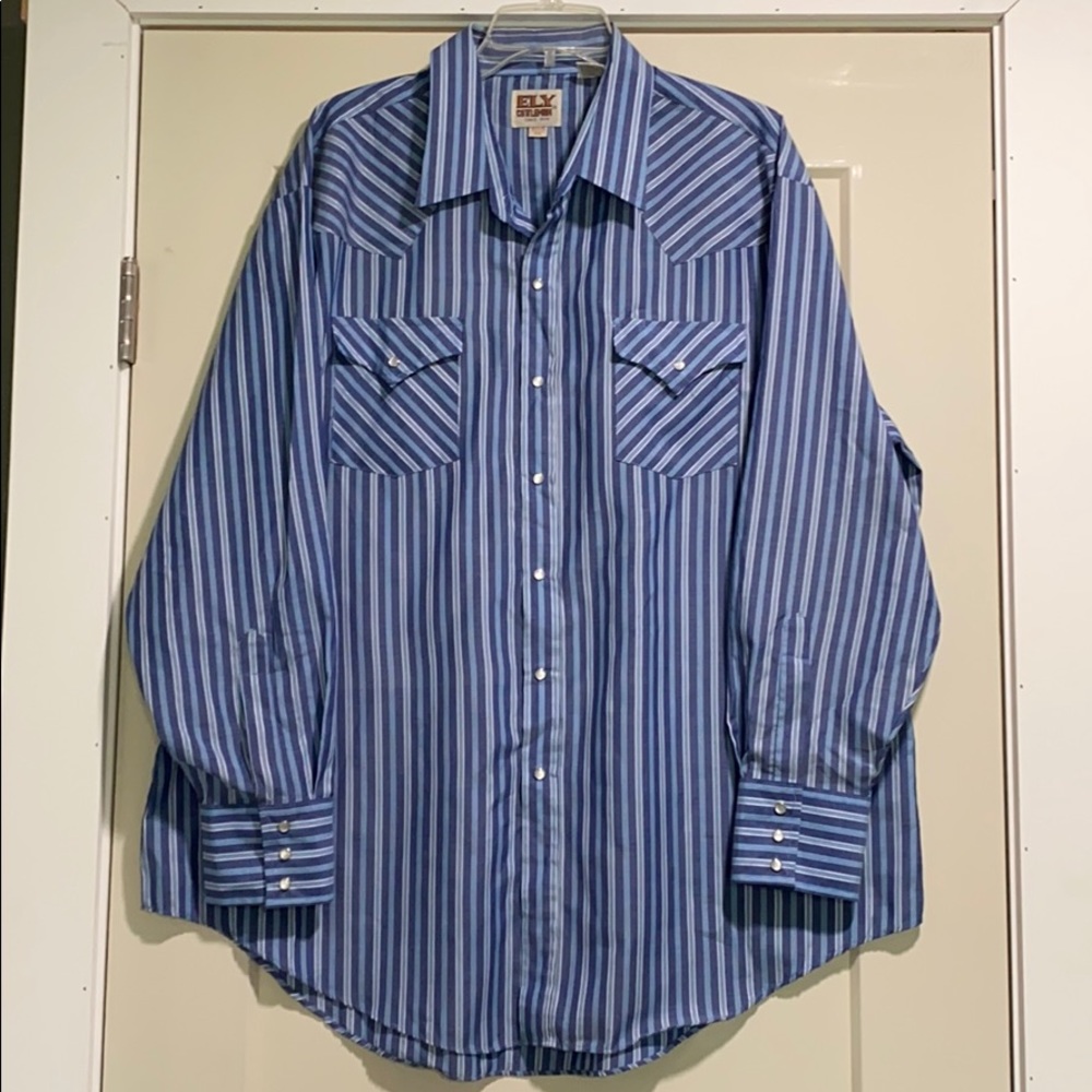 Ely Cattleman Western Pearl Snap Shirt